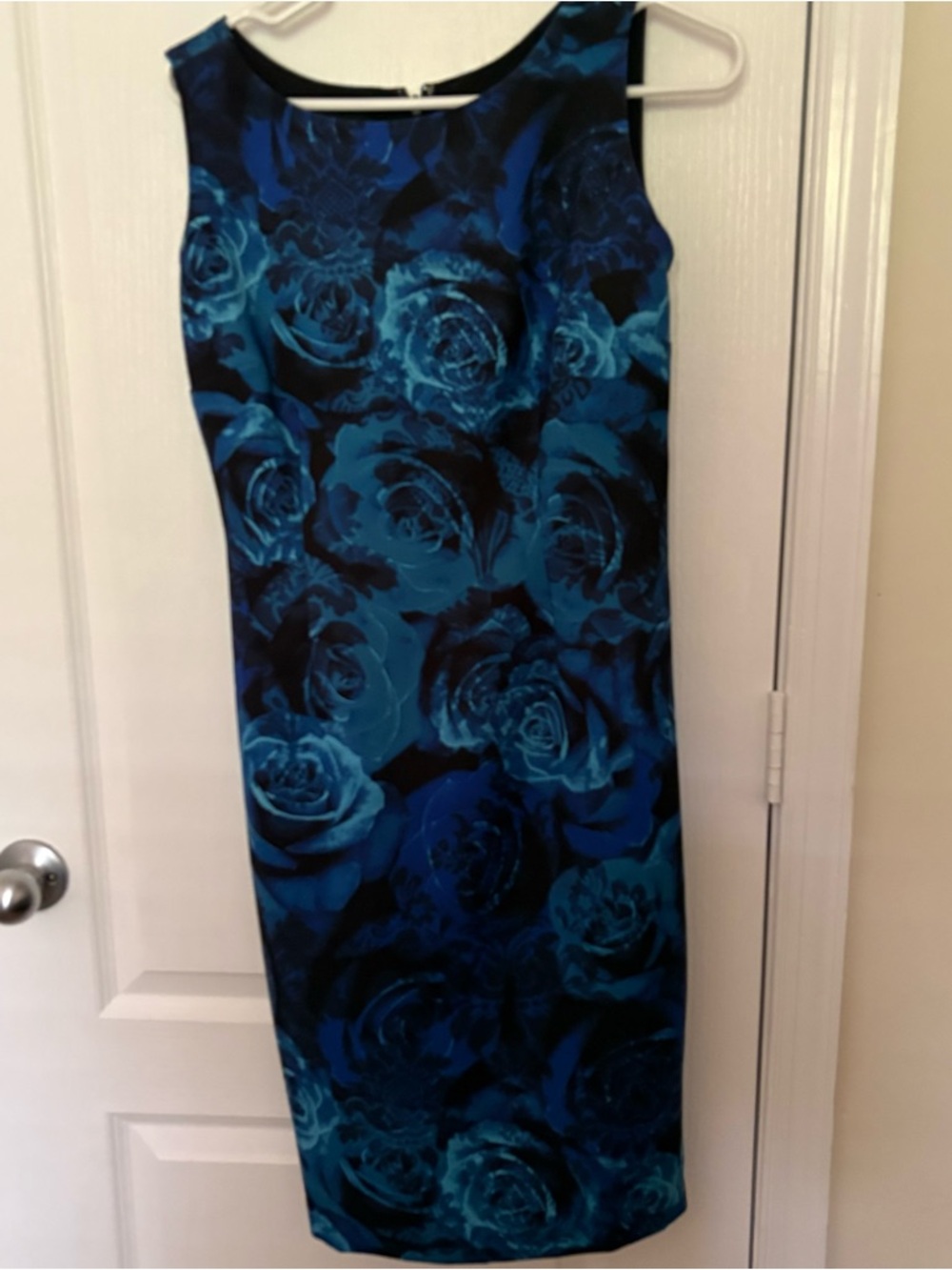 Talbots Blue Floral Sheath Dress